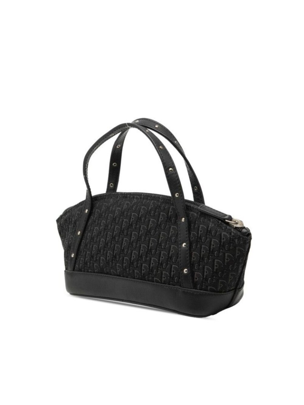 Dior Street Chic Trotter Handbag Black Leather Canvas - Picture 2 of 6